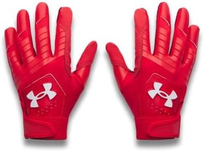 Under Armour Boys' Clean Up Baseball Gloves, (600) Red/Red/White, Medium