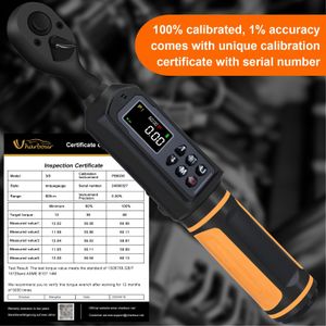Uharbour Digital Torque Wrench 3/8" Drive – 0.9-60Nm, Dual Direction, LED Alarm