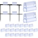 DLUGOPIS 30 Pack Gridwall Sign Holder Clip Grid Display Card Holder Grip Gridwall Accessories For Wire Rack 1*0.4*0.65inch