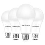 LED Bulb 100-150W Equivalent, A19 Light Bulb 3000K Warm White Non-Dimmable, 1600 Lumens, Standard LED Bulb 15W, E26 Medium Base for Lamps and Home Lighting 4Pack