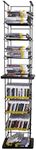 FixtureDisplays CD Tower Media Rack DVD Organizer Video Game Blu Ray Storage Holds 176 Single CDs 18469-NF