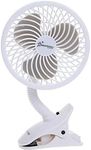 Dreambaby Caged Deluxe EZY-Fit Clip On Fan, White