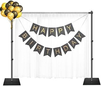 Emart Heavy Duty Backdrop Stand, 7x10 ft Adjustable Background Support System Kit with Steel Base for Photography, Photo Video Studio, Birthday Parties