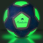 Fantecia Size 5 Football Glow in The Dark, Fluorescence Football for Training and Games, Light Up Football for Youth and Kids.