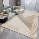 Large Rugs Modern Anti-slip Carpet Indoor Printed Decoration Area Rugs geometric patchwork light grey Living Room Bedroom Bay Window Sofa Floor Decor 200 x 280 cm