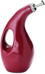 Rachael Ray Cucina Stoneware EVOO Dispensing Bottle, Cranberry Red