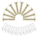 Apeso 10 Sets Shear Pins and Cotters Pins for Snowblower, Snow Blower Replacement Parts Compatible with MTD Craftsman Cub Cadet Troy Bilt 2-Stage 3-Stage Snowblowers, Snow Thrower, Lawn Tractor (10)