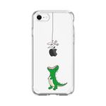 Blingy's for iPhone SE Case (3rd Gen) 2022/iPhone SE Case (2nd Gen) 2020/iPhone SE Case, Funny Dinosaur Pattern Cool Cartoon Animal Style Transparent Soft TPU Protective Clear Case (Dinosaur)