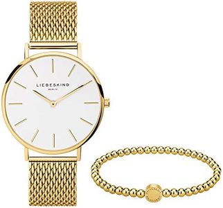 Liebeskind Berlin Set aus Armbanduhr und Armband LS-0091-MQB IP Gold