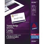 Avery Name Badge Inserts, 2.25" x 3.5", Print or Write, for Laser/Inkjet Printers, 400 Badge Inserts, (5390)