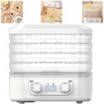 2025 Food Freeze Dryer Machine – Candy Freeze Dryer & Food Dehydrator Machine with Digital Display, 5 Trays for Fast Prep Snacking Home Storage (White)