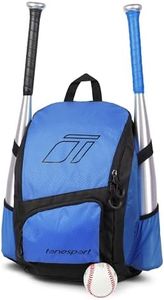 Tonesport Youth Baseball Bag - Backpack for Baseball, Softball, Tball - Bat Bag for Youth - Royal Blue
