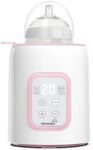 GROWNSY Bottle Warmer, Fast Baby Bottle Warmer for All Bottles, Milk Warmer for Breastmilk or Formula, Smart Temperature Control and Automatic Shut-Off- Pink