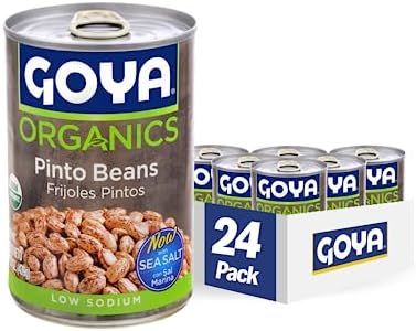 Goya Organic Pinto Beans, Low Sodium, 15.5 Ounces (Pack Of 24)