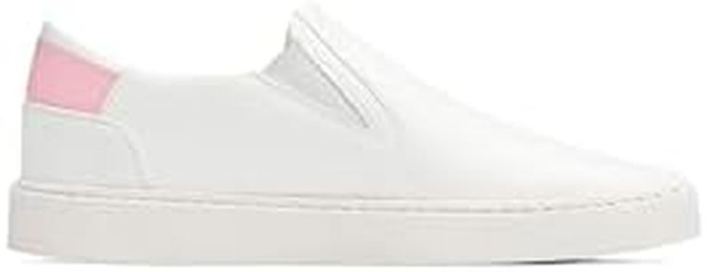 Thousand Fell Women's Slip On Sneakers – Modern, Everyday Shoes, Recycled Materials & Water-Resistant | White-Pink | Size 10