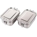 BEFOY Small Stainless Steel Food Storage Containers Set | Reusable Metal Lunch Snack Boxes Food Prep Container with Lids Freezer & Dishwasher Safe | 550 ml | BPA-Free Plastic-Free (550 * 2)