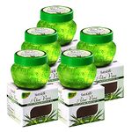 NutriGlow Aloe Vera Gel Great for Face, Hair, Acne, Sunburn, Bug Bites, Rashes, Glowing and Radiant Skin, Hydrating Gel Relieves Itchy & Irritated Skin - Non Sticky, 100gm Each, Pack of 5