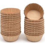 Gcardist Large Size Natural Cupcake Liners 200-Count Muffin Liners Food Grade Jumbo Brown Baking Cups Paper No Smells (Large Size)
