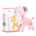 TIAASTAP Night Light, LED Cute Night Lamp, Cartoon Mini Desk Lamp Adjustable Phone Holder for Kids Children Baby Girls Boys Bedroom Decor Gifts (Dalmatians, Pink)