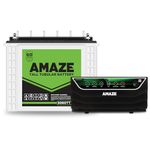 Amaze Inverter & Battery Combo (Amaze AN 1575+ Pure Sine Wave 1400VA/12V Inverter with Amaze 5060TT Tall Tubular 200AH Battery for Home, Office & Shops)