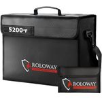 ROLOWAY Large Fireproof Bag 5200°F Heat Insulated (17 x 12 x 5.8 inches), Fireproof Document Bag with Fireproof Money Bag for Cash Safe, Fireproof Safe Bag for Document Safe