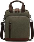 mygreen Mens Bag Canvas Shoulder Bag Small Messenger Crossbody Bag Work Bag Vintage Multi-function Army Green