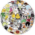 Cartoon Animals with Knives Stickers 60 Pcs Waterproof, Removable, Beautiful, Stylish Teen Stickers, Suitable for Boys and Girls in Water Bottles, Bicycle, Phones, Guitar, Suitcase Durable Vinyl.