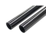 ARRIS 30mm Outer Dia. 28mm x 30mm x 500mm 3K Roll Wrapped 100% Carbon Fiber Tube Glossy Surface (2 PCS)