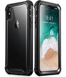 i-Blason Case for iPhone X 2017/ iPhone Xs 2018, Ares Full-Body Rugged Clear Bumper Case with Built-in Screen Protector (Black)