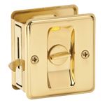 Ives by Schlage 991B3 Sliding Door Pull Glass hardboard, Gold