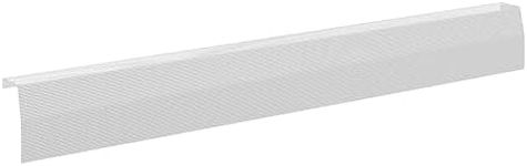 Baseboarders Premium Series Galvanized Steel Easy Slip-On Baseboard Heater Cover in White (5 ft, Cover, No Accessory)