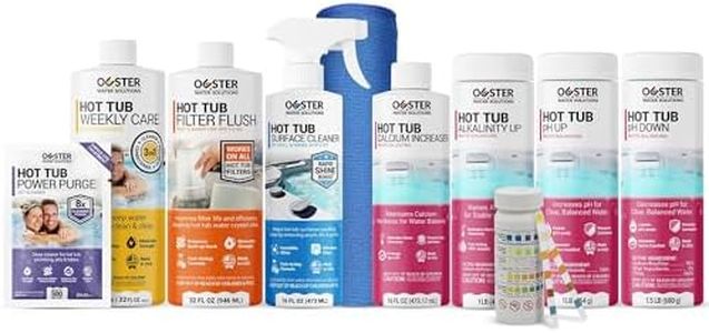 Ouster Ultimate Hot Tub Watercare System - Complete Spa Maintenance Kit - Cleaning, Balancing, Weekly Care Bundle - Includes pH Up, pH Down, Alkalinity, Calcium, Filter Flush, Surface Cleaner