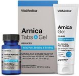 VitaMedica Arnica Montana Tablets & Arnica Gel Bundle for Natural Pain, Bruising, and Swelling - 150 Rapid Dissolve Tablets / 3 Ounce Water-Based Gel - Made in USA