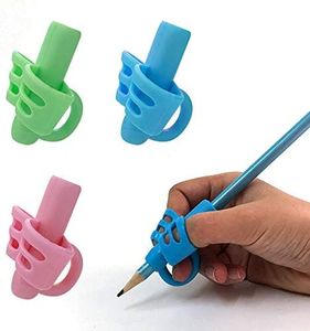 Pencil Grips（New, KOABBIT Children Pen Writing Aid Grip Set Posture Correction Tool for Kids Preschoolers Children,Hollow Ventilation Colorful (3 Pack)