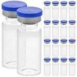 ULTECHNOVO Clear Glass Vials clear glass vials with screw caps lab sample vials clear glass vials with caps With Lids- 20pcs