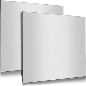 Therwen 2 Pieces 1/8 Inch x 9 Inch x 12 Inch Steel Plate 304 Stainless Steel Plate Thick Stainless Steel Sheet for Cutting, Oven Baking Base