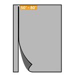 Yotache Reversible Left Right Side Opening Screen Doors with Magnets Fits Door Size 50 x 80, Magnetic Mesh for Front, Patio Sliding Door, Actual Screen Size 52" x 81" Black