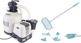 INTEX SX3000 Krystal Clear Sand Filter Pump for Above Ground Pools: 3000 GPH Pump Flow Rate – Easy Installation – Deluxe Pool Maintenance Kit Included