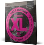 D'Addario XL Half Rounds Bass Guitar Strings - ENR71-6 - 6 String - Long Scale - Regular Light, 30-130