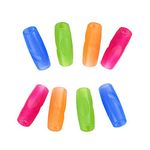 8PCS Pencil Grip Crossover Grip Ergonomic Writing Aid Silicone Triangle Pencil Grips for Kids Handwriting Claw,Assorted Colors and Styles Suitable for Righties and Lefties,by EDeals (Transparen)