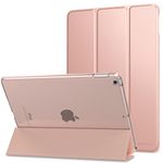 MoKo Case Fit 2018/2017 iPad 9.7 5th / 6th Generation - Slim Lightweight Smart Shell Stand Cover with Translucent Frosted Back Protector Fit Apple iPad 9.7 Inch 2018/2017, Rose Gold (Auto Wake/Sleep)