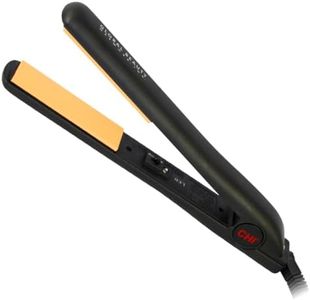 CHI Original Ceramic Flat Iron for a Smooth Finish, Ceramic Floating Plates, Quick Heat Up, Analog On/Off Switch, 1" Iron Black