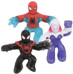 Heroes of Goo Jit Zu Goo Shifters Marvel Spider-Man Strike Pack. 3 Exclusives: Amazing Agility Spider-Man, Stretch Strength Ghost Spider and Goo Shifter Venom Blast Miles Morales | Amazon Exclusive