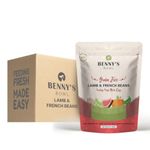 BENNY'S BOWL Fresh Dog Food - Lamb And French Beans Recipe - 30 Packs X 300G | Grain-Free, For All Life Stages, Semi-Solid