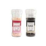 Currygram Himalayan Rock Salt and Black Pepper Grinder Combo | Combo of 100g Himalayan Rock Salt and 50g Black Pepper | Unprocessed | Pure & Natural | Sendha Namak, Kali Mirch