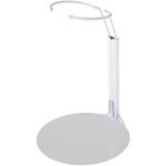 Plymor DSP-4175W White Adjustable Doll Stand, fits 7, 7.5, 8, 8.5, and 9 inch Dolls or Action Figures, Waist adjusts from 5 to 6 inches Around, Pack of 6