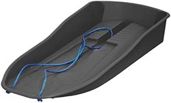 simpahome Deluxe Smiley Design Black Plastic Unisex Children & Adults Snow Bullet Sledge Toboggan - Black x 1