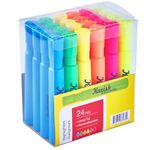 Kavish Highlighters, 24 Pack Highlighters, Assorted Colors: No Bleed & Dry-Quickly, Highlighters : Chisel Tip & 6 Bright Colors, Highlighters Markers for School, College,Office Supplies