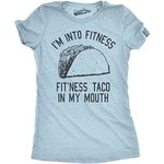 Womens Fitness Taco Funny Gym T Shirt Cool Humor Graphic Muscle Tee for Ladies Funny Womens T Shirts Cinco De Mayo T Shirt for Women Funny Fitness T Shirt Light Blue XL