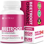 NEW Organic Beetroot Capsules 1400mg per serving HIGH POTENCY (700mg per capsule) 120 Vegan Capsules, Non-GMO Raw Beet Root Powder, Beta Vulgaris Supplement, Powerful Nitric Oxide Boosting Beetroot